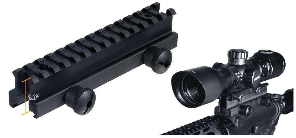 Scope Mounts Leapers Inc.   UTG Ready Series UTG AR15 RISER MOUNT 13-SLOT 1" HI-PROFILE FULL SIZE • Model: Ready Series